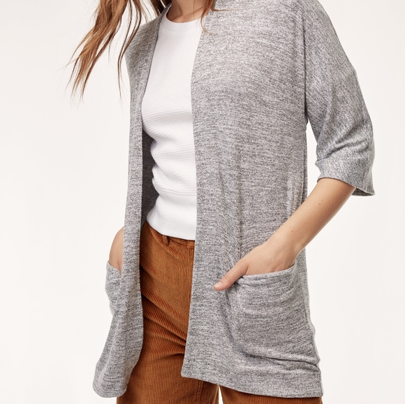 Aritzia Wilfred Free Zlata Sweater in Heather Gray size small - Picture 1 of 8